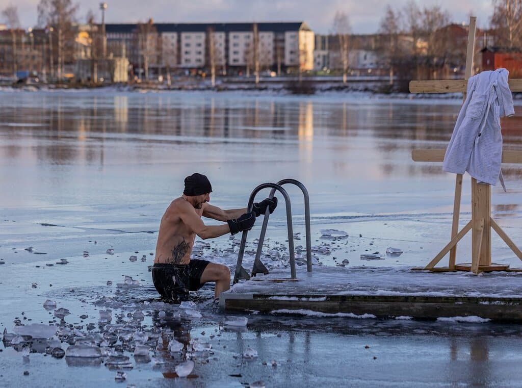 ideal ice bath temp